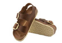 Carica l'immagine nel visualizzatore di Gallery, Birkenstock Milano Big Buckle Oiled Leather Cognac