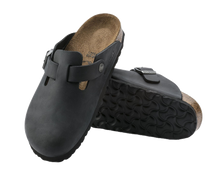 Carica l'immagine nel visualizzatore di Gallery, Birkenstock Boston Oiled Leather Donna Black