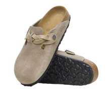 Carica l'immagine nel visualizzatore di Gallery, Birkenstock Boston Braided Pelle scamosciata - Taupe Donna