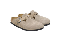 Carica l'immagine nel visualizzatore di Gallery, Birkenstock Boston Braided Pelle scamosciata - Taupe Donna