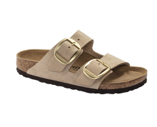 Carica l'immagine nel visualizzatore di Gallery, Birkenstock Arizona Big Buckle Pelle Nubuck Sandcastle Donna
