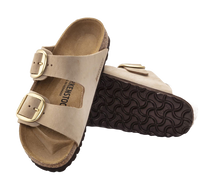 Carica l'immagine nel visualizzatore di Gallery, Birkenstock Arizona Big Buckle Pelle Nubuck Sandcastle Donna