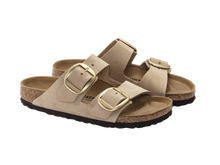Carica l'immagine nel visualizzatore di Gallery, Birkenstock Arizona Big Buckle Pelle Nubuck Sandcastle Donna