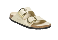 Carica l'immagine nel visualizzatore di Gallery, Birkenstock Arizona Big Buckle Pelle naturale vernice High-Shine Ecru Donna