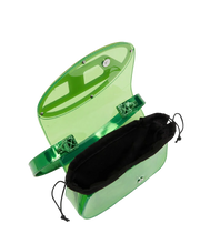 Carica l'immagine nel visualizzatore di Gallery, 1DR-Borsa a spalla iconica in TPU trasparente Verde Diesel