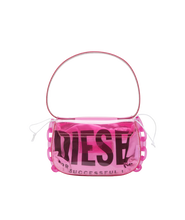 Carica l'immagine nel visualizzatore di Gallery, 1DR-Borsa a spalla iconica in TPU trasparente Fucsia Diesel