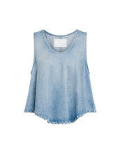Carica l'immagine nel visualizzatore di Gallery, Top cropped in denim fisso lyocell Don Dup Donna