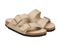 Carica l'immagine nel visualizzatore di Gallery, Birkenstock Arizona Triples Sandcastle/Oyster Birko-Flor Donna