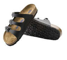 Carica l'immagine nel visualizzatore di Gallery, Birkenstock Florida Black plantare morbido Birko-Flor Donna