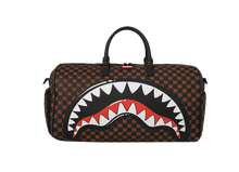 Carica l'immagine nel visualizzatore di Gallery, SHARKS IN PARIS WTF BUBBLE BROWN CHECK DUFFLE SPRAYGROUND