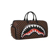 Carica l'immagine nel visualizzatore di Gallery, SHARKS IN PARIS WTF BUBBLE BROWN CHECK DUFFLE SPRAYGROUND