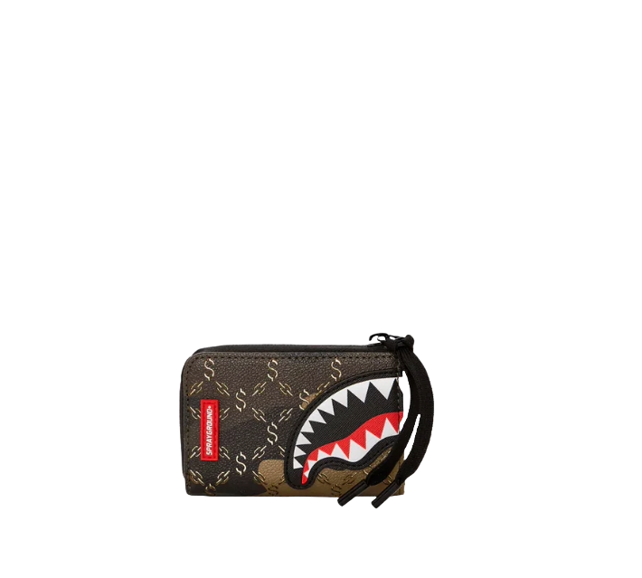 Portafoglio $ Pattern Over Camo Marrone Sprayground
