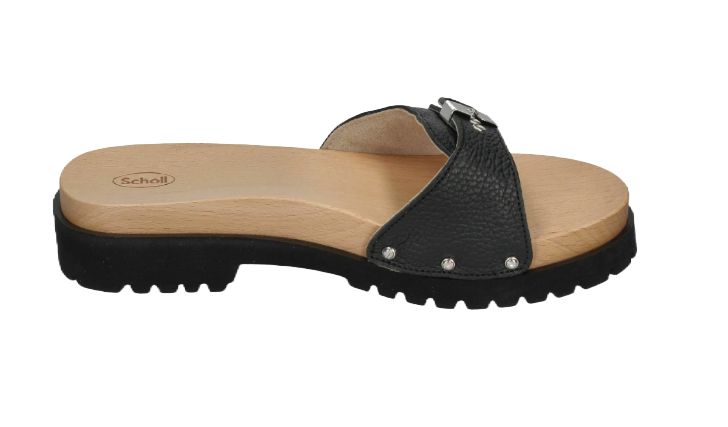 Zoccoli Pescura Carroarmato Nero Scholl