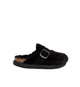 Ivy Big Buckle Clog Nero Scholl