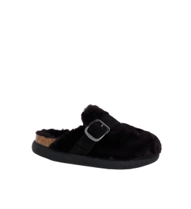 Ivy Big Buckle Clog Nero Scholl