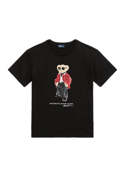 T-shirt Polo Bear Nera 211916107001 Polo Ralph Lauren