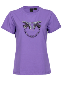 QUENTIN T-SHIRT RICAMO LOVE BIRDS  PINKO