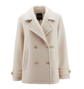 Peacoat con Gancio Panna NAW07473630  Fay