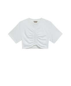 T-Shirt con arriccio in jersey Semicouture