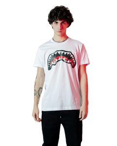 T-Shirt Color Crumpled Shark Wht  Sprayground