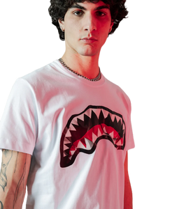 T-Shirt Color Crumpled Shark Wht  Sprayground