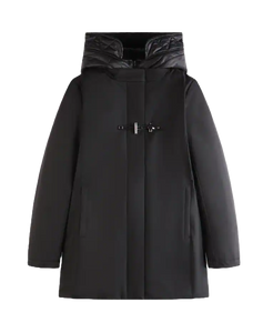 Toggle Coat in Gabardine Tecnico Nero Fay NAW13493930QKJB999