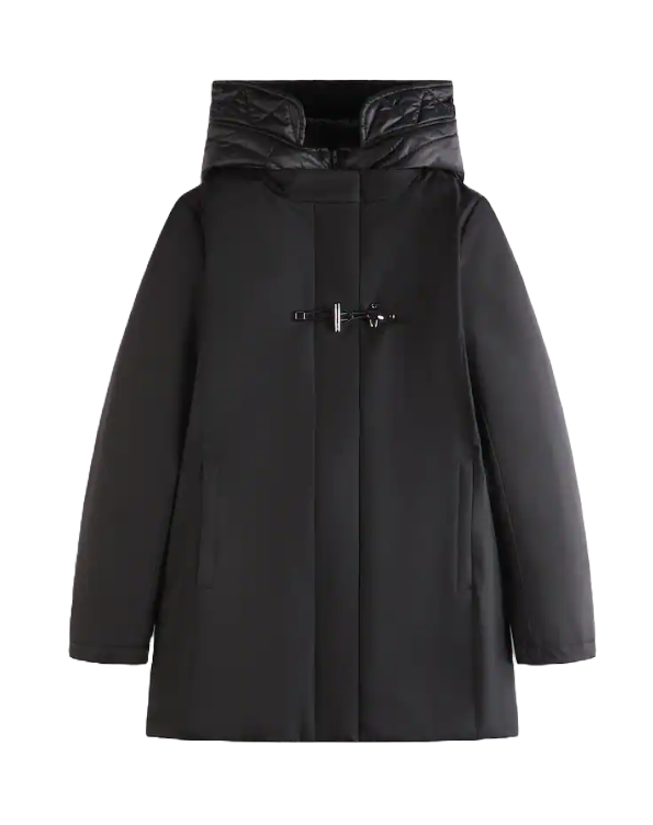 Toggle Coat in Gabardine Tecnico Nero Fay NAW13493930QKJB999