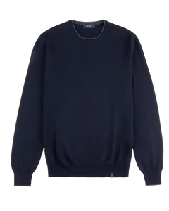 Pull Girocollo in Lana Blu NMMC1492230WJF1860 Fay