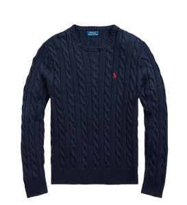 Maglia in cotone a trecce Blu Uomo Polo Ralph Lauren