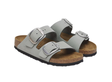 Carica l&#39;immagine nel visualizzatore di Gallery, Birkenstock Arizona Big Buckle Pelle Nubuck Pure Sage Donna
