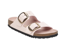 Carica l&#39;immagine nel visualizzatore di Gallery, Birkenstock Arizona Big Buckle Pelle naturale vernice High-Shine Light Rose Donna
