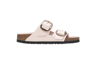 Birkenstock Arizona Big Buckle Pelle naturale vernice High-Shine Light Rose Donna