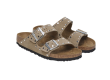 Carica l&#39;immagine nel visualizzatore di Gallery, Birkenstock Arizona Rivet Pelle scamosciata Taupe Donna
