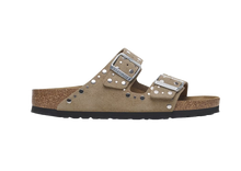 Carica l&#39;immagine nel visualizzatore di Gallery, Birkenstock Arizona Rivet Pelle scamosciata Taupe Donna
