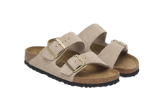 Carica l&#39;immagine nel visualizzatore di Gallery, Birkenstock Arizona Pelle scamosciata Sandcastle Donna
