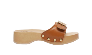 Mules Cognac pescura heel sr Scholl