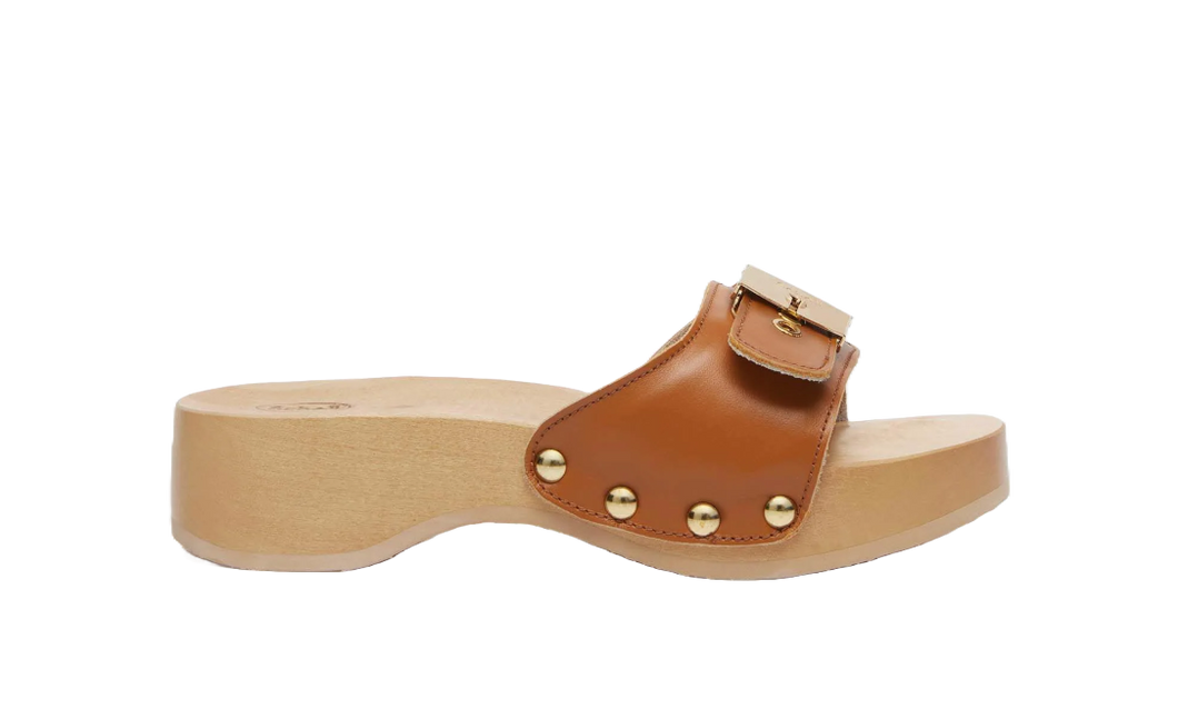 Mules Cognac pescura heel sr Scholl