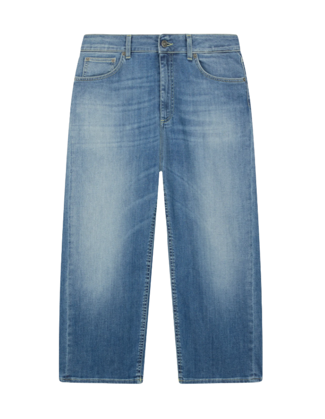 Jeans Tami wide leg in denim stretch Don Dup