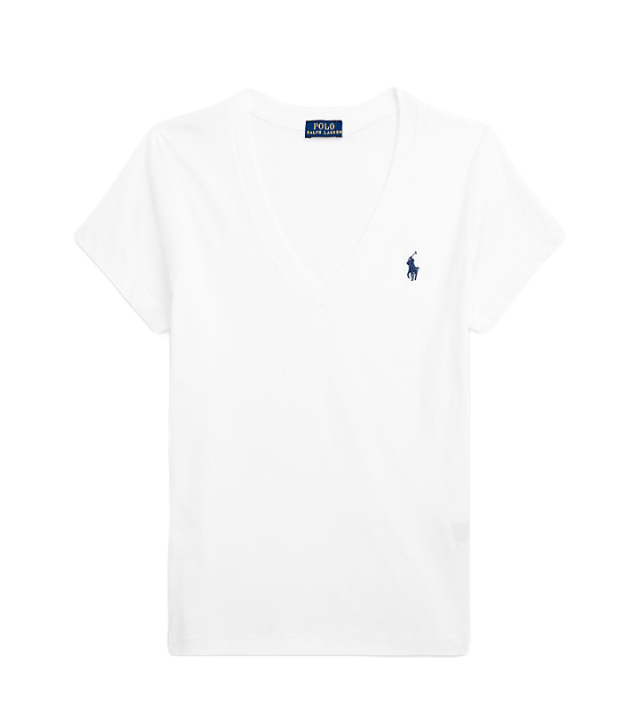 Maglietta in jersey con scollo a V 211902403001 Polo Ralph Lauren