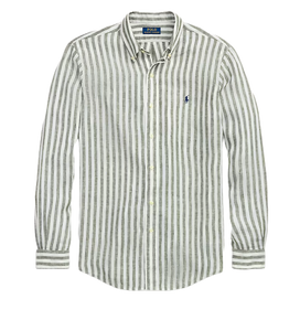 Camicia in lino a righe Custom-Fit 710969636001 Polo Ralph Lauren
