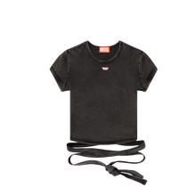Carica l&#39;immagine nel visualizzatore di Gallery, T-bunny-tail-r1 Top Nero Diesel
