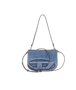1DR Twin-Borsa a due scomparti in denim solarizzato