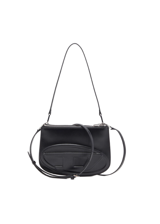 1DR Twin-Borsa a spalla double-pocket in pelle stampata