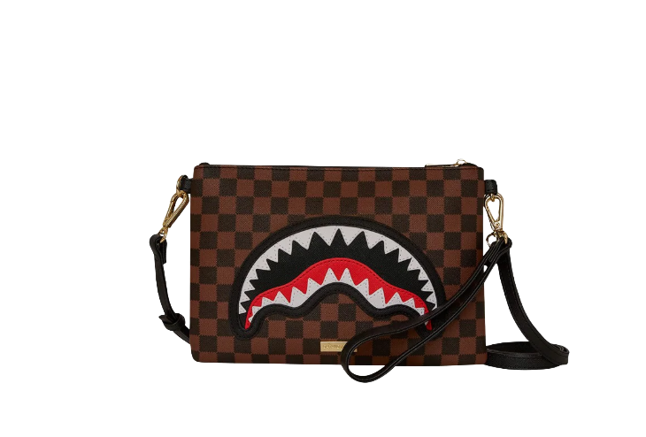 SAWTOOTH SHARKS IN PARIS CROSSOVER CLUTCH