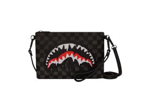DRIPPING SHARKS IN PARIS CROSSOVER CLUTCH
