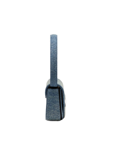 1DR-Iconica borsa a spalla in denim solarizzato