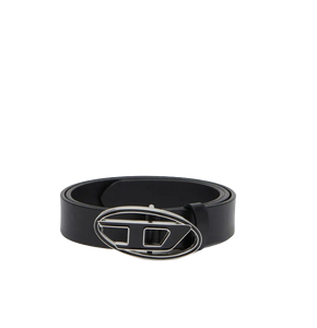 Cintura 2.4 cm in pelle con fibbia smaltata