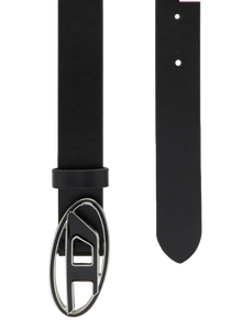 Cintura 2.4 cm in pelle con fibbia smaltata
