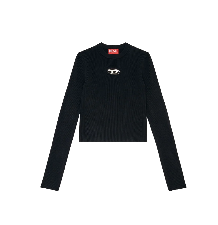 M-valari maglia a coste Nero Diesel