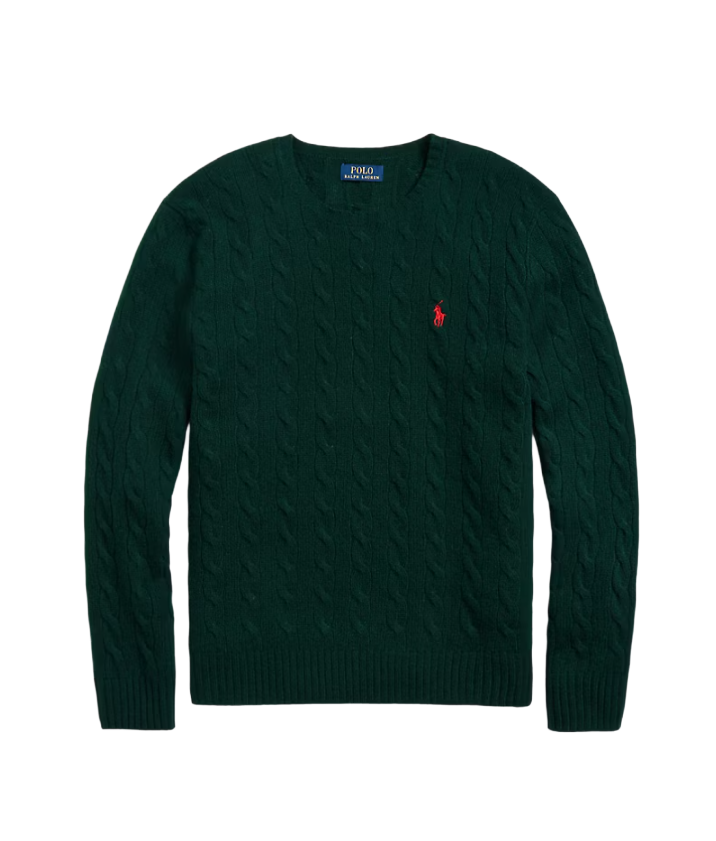 Maglia in lana e cashmere a trecce Verdone Uomo Polo Ralph Lauren
